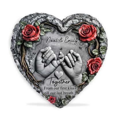 Together From Our First Kiss Till Our Last Breath - Personalized Stone, Couples Gift - MS549TL
