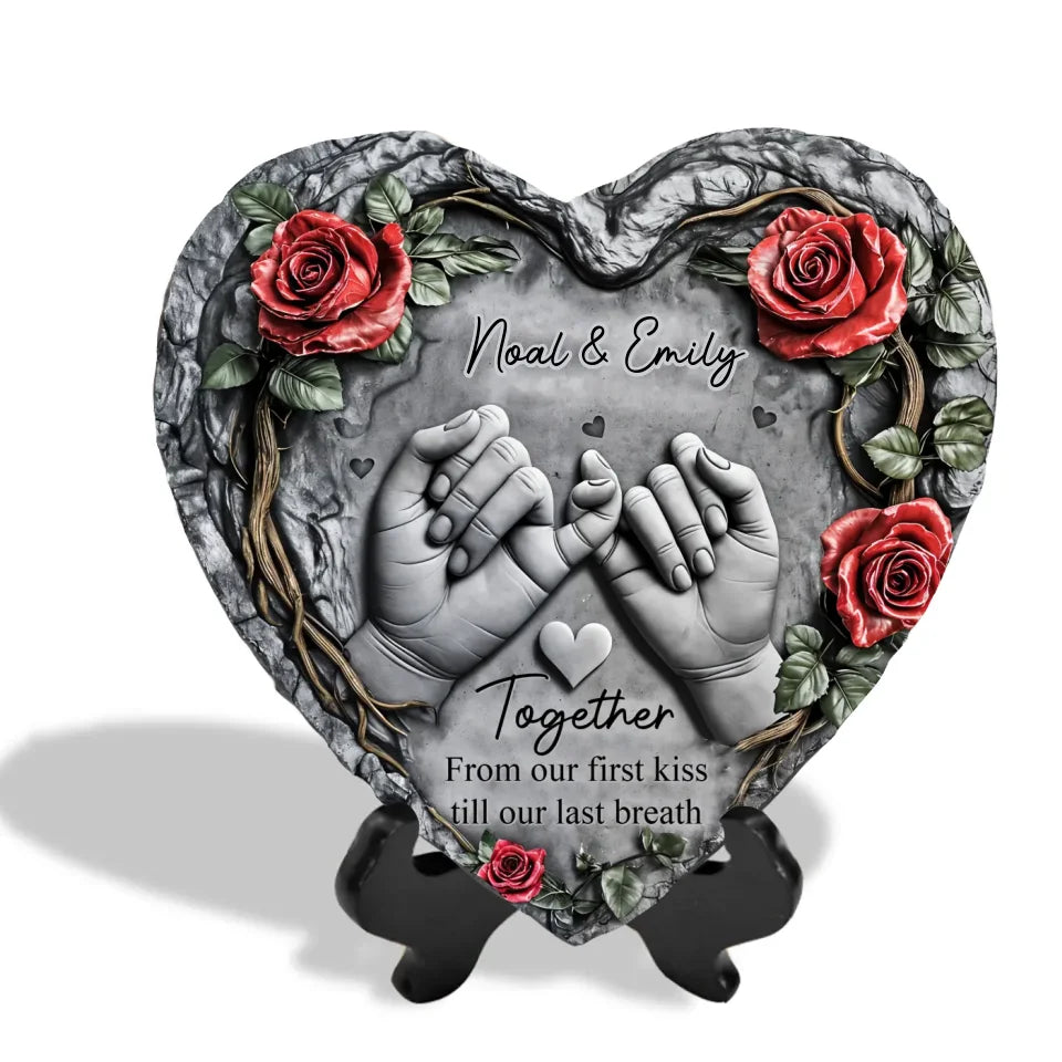 Together From Our First Kiss Till Our Last Breath - Personalized Stone, Couples Gift - MS549TL