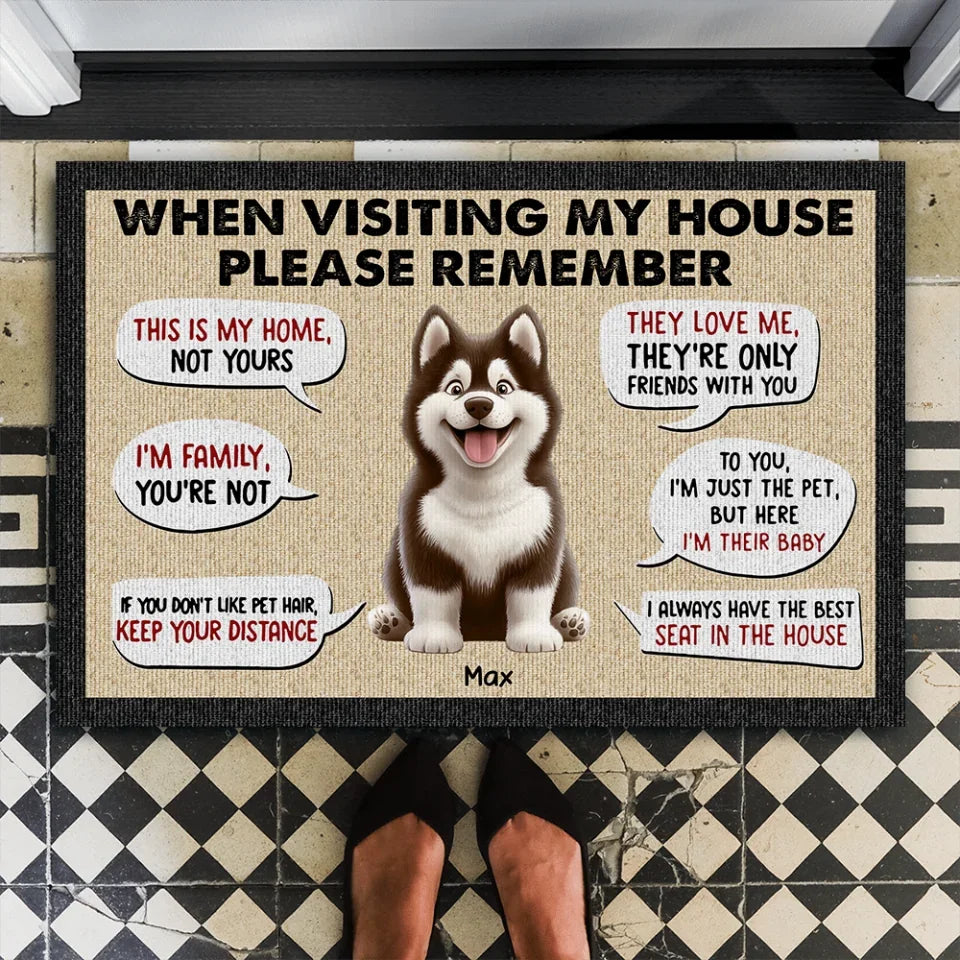 I Always Have The Best Seat In The House - Personalized Doormat, Gift For Dog Lover  - DM553TL