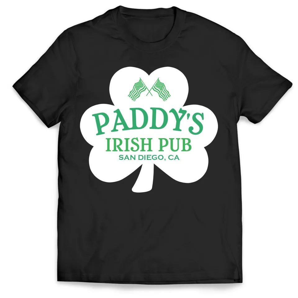 Paddy&#39;s Irish Pub - Personalized T-Shirt, Irish Patrick&#39;s Day, Patrick&#39;s Day Shirt - 125TS02AN