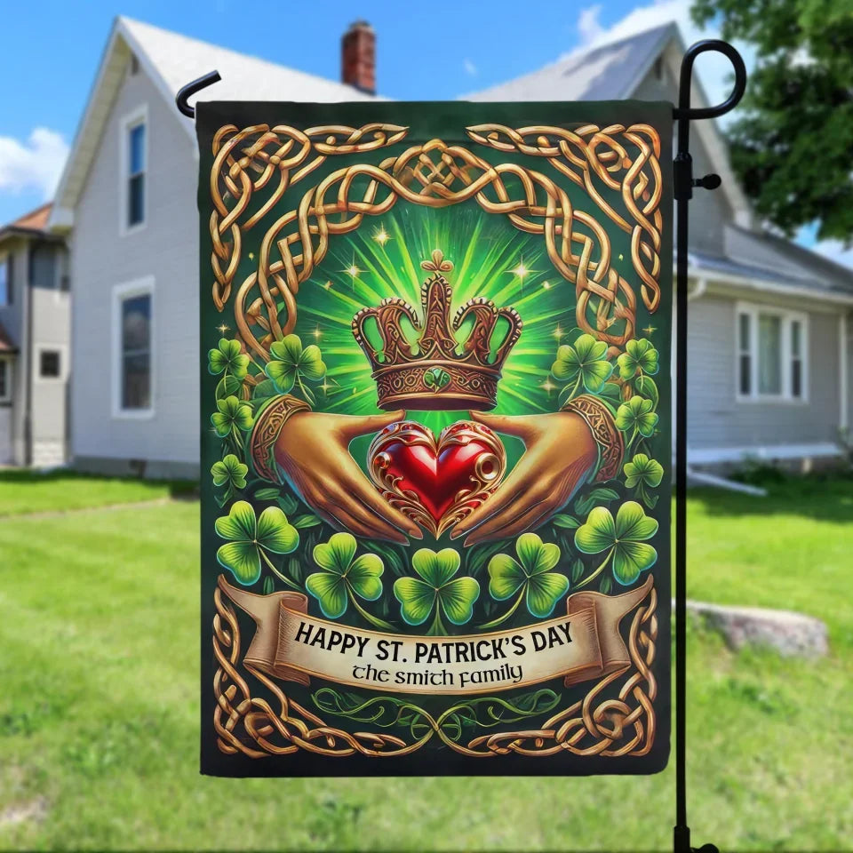 Happy St Patrick’s Day - Personalized Garden Flag, Irish Patrick's Day, Irish Flag - 125GF03AN