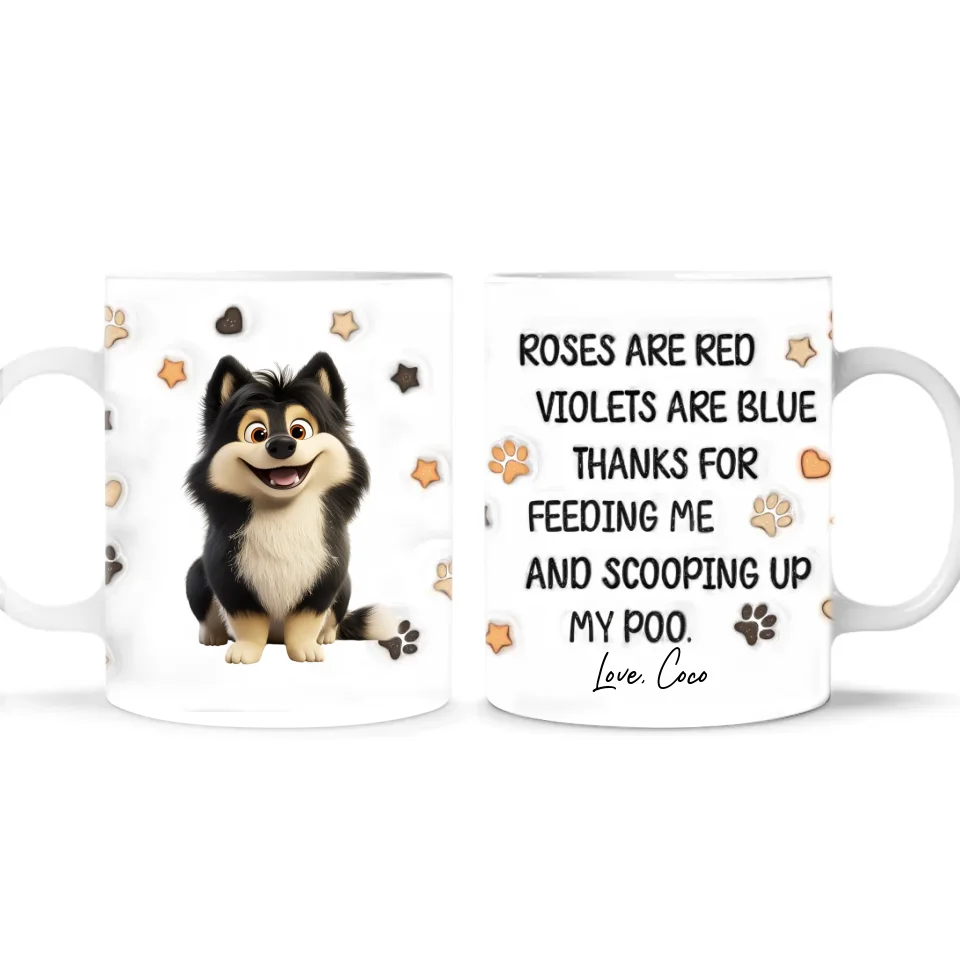 Thanks For Feeding Us - Personalized Mug, Funny Gift for Dog Mom, Dog Dad Gift, Pet Lover Coffee Cup - 125M13YV