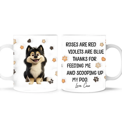 Thanks For Feeding Us - Personalized Mug, Funny Gift for Dog Mom, Dog Dad Gift, Pet Lover Coffee Cup - 125M13YV
