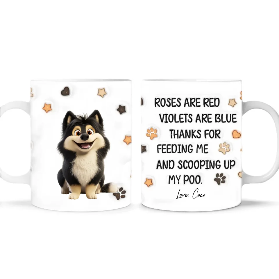 Thanks For Feeding Us - Personalized Mug, Funny Gift for Dog Mom, Dog Dad Gift, Pet Lover Coffee Cup - 125M13YV