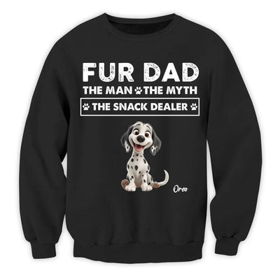 Custom Dog, Fur Dad The Man The Myth The Snack Dealer - Personalized T-Shirt, Gift For Dog Dad/ Dog Parents