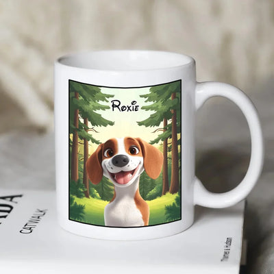 Custom Pet Mug Cartoon Style - Personalized Mug, Unique Gift For Pet Lover