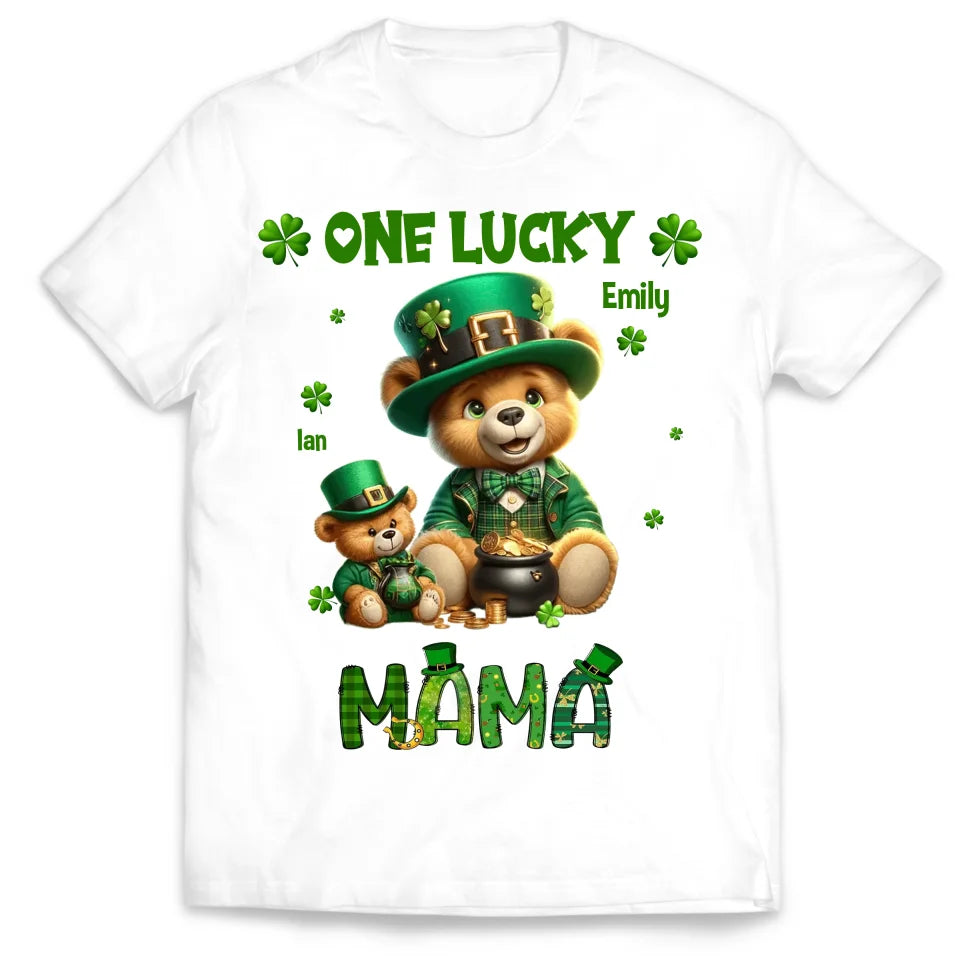 One Lucky Grandma - Personalized T-Shirt, Gift For Grandma, Gift For Mom