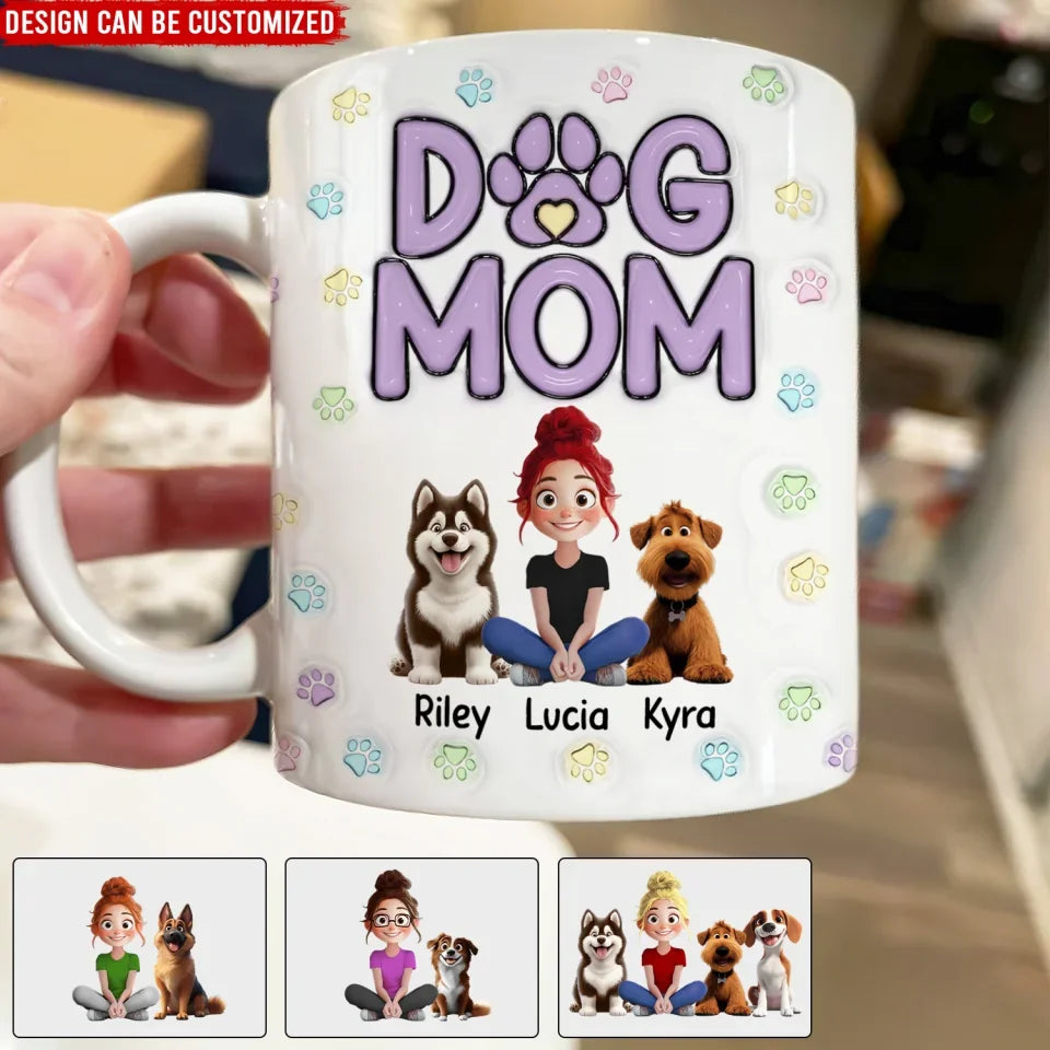 Dog Mom - Personalized Mug, Funny Gift for Dog Lover, Dog Mom Coffee Cup, Dog Mom Gift