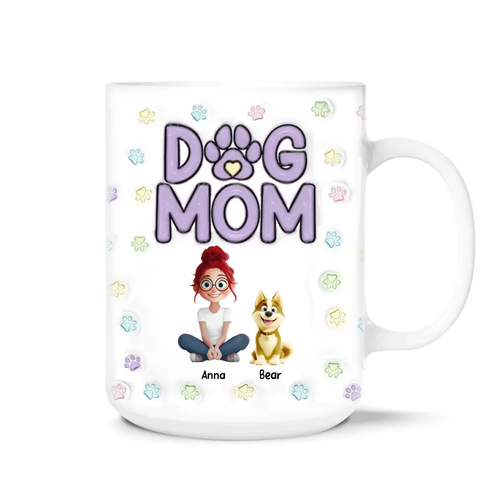 Dog Mom - Personalized Mug, Funny Gift for Dog Lover, Dog Mom Coffee Cup, Dog Mom Gift