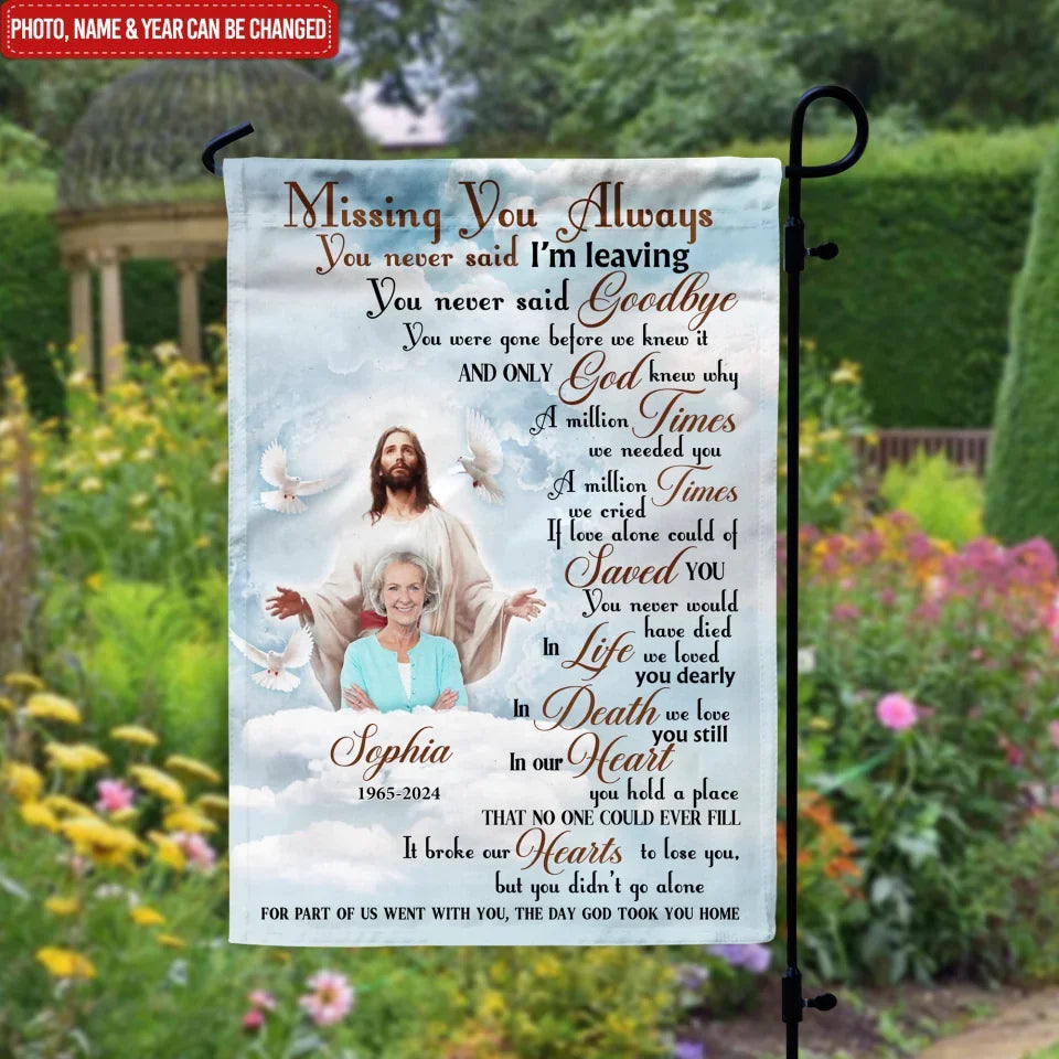 The Day God Took You Home - Personalized Garden Flag, Memorial Gift