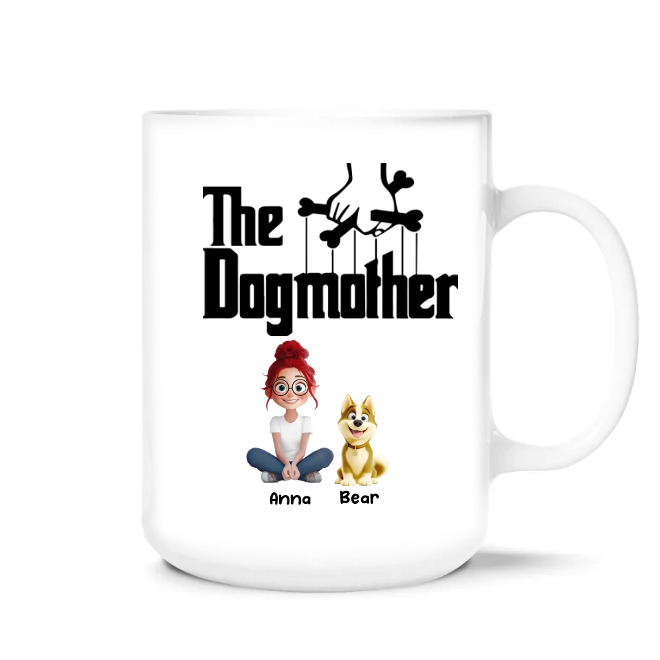 The Dog Mother - Personalized Mug, Funny Gift for Dog Mom, Dog Mama Coffee Cup, Dog Lover Gift