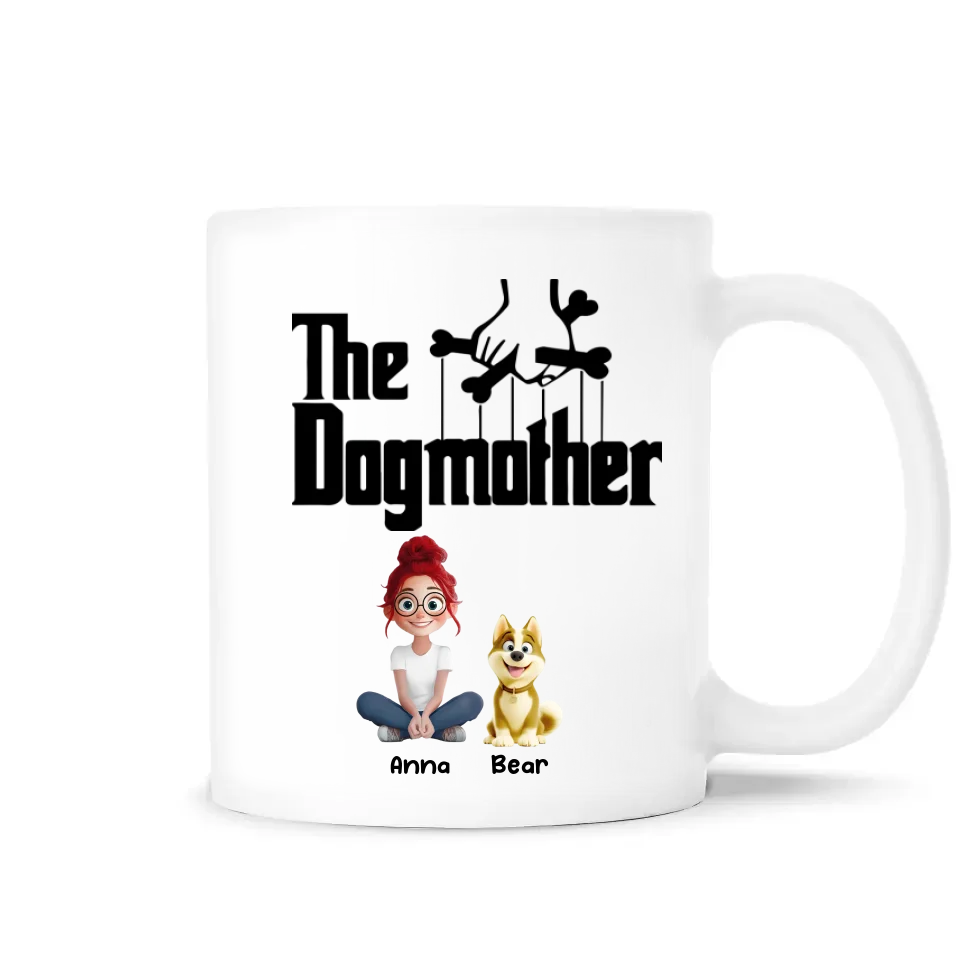 The Dog Mother - Personalized Mug, Funny Gift for Dog Mom, Dog Mama Coffee Cup, Dog Lover Gift