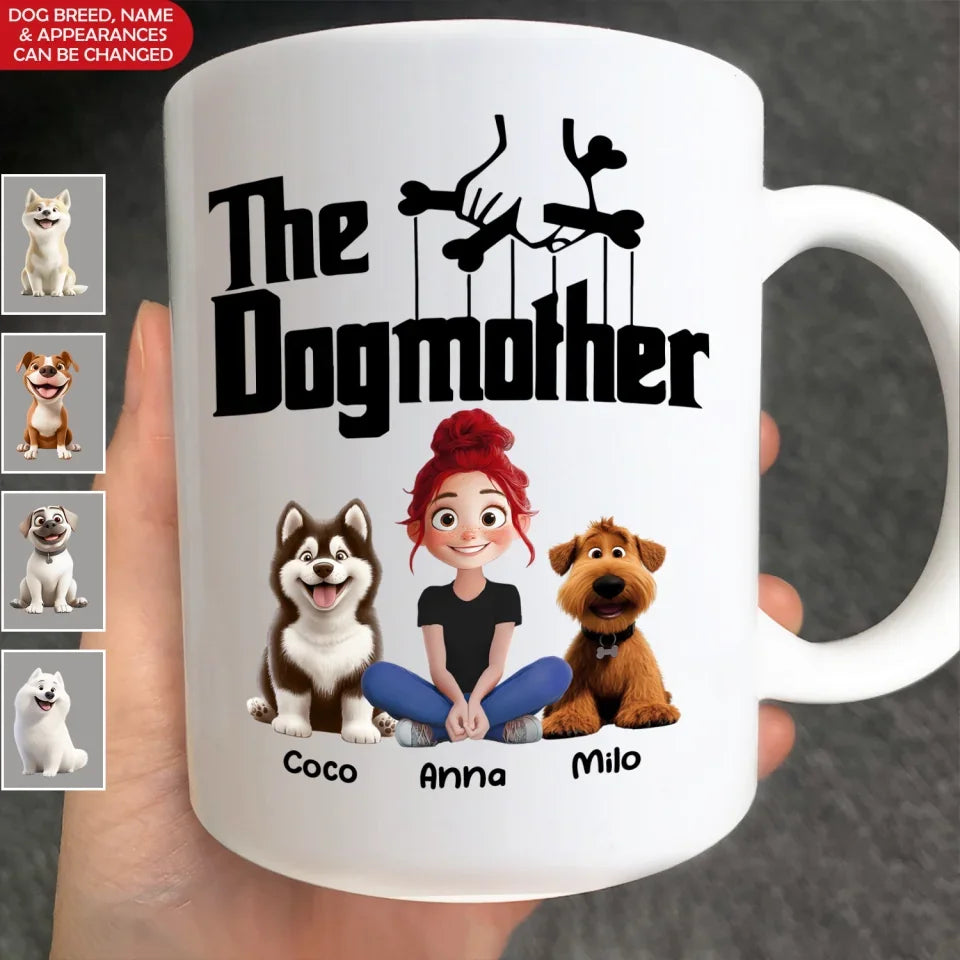 The Dog Mother - Personalized Mug, Funny Gift for Dog Mom, Dog Mama Coffee Cup, Dog Lover Gift