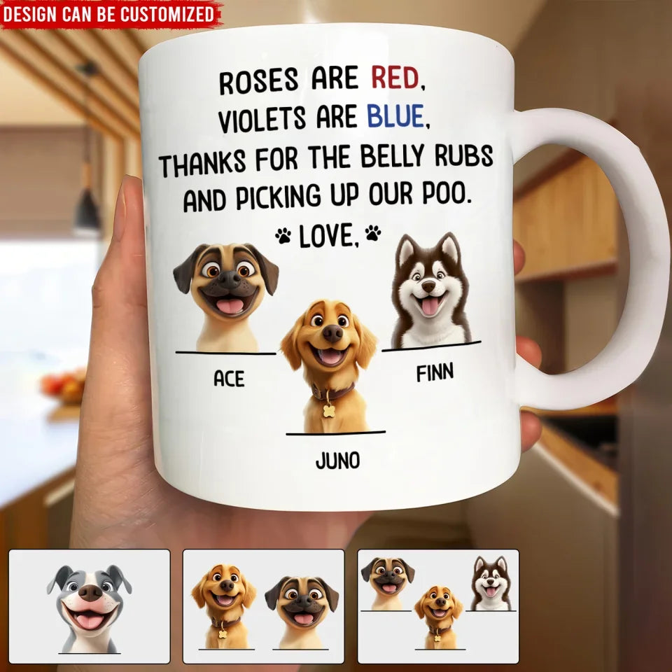 Roses are Red Violets Are Blue - Personalized Mug, Gift For Dog Lovers