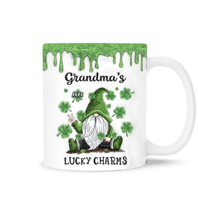 Gnome Grandma, Lucky Charm Grandma - Personalized 3D Inflated Effect Printed Mug, Gift For Grandma