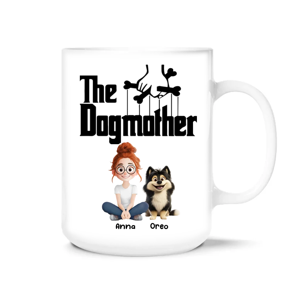 The Dog Mother - Personalized Mug, Funny Gift for Dog Mom, Dog Mama Coffee Cup, Dog Lover Gift