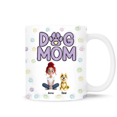 Dog Mom - Personalized Mug, Funny Gift for Dog Lover, Dog Mom Coffee Cup, Dog Mom Gift