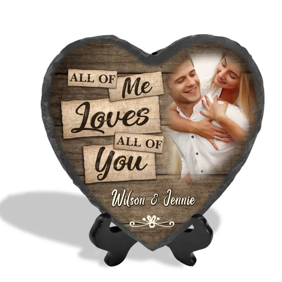 All Of Me Loves All Of You - Personalized Stone, Gift For Couples, Valentine's Day Gift, Anniversary Gift