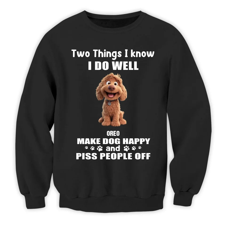 Two Things I Do Well - Personalized T-Shirt, Gift For Dog Lovers