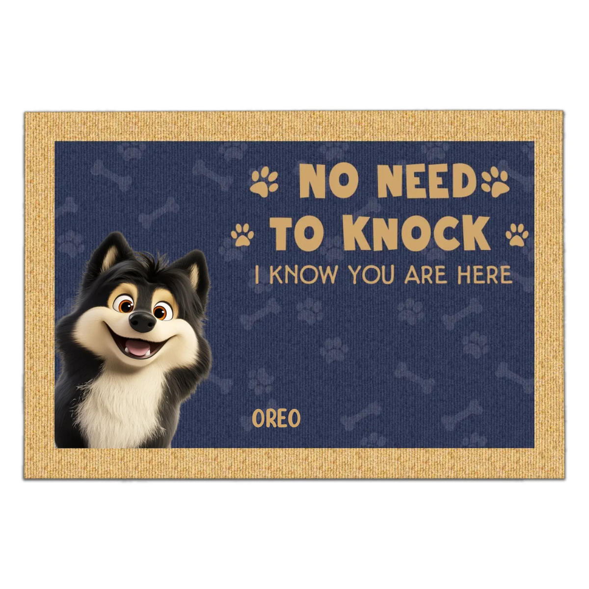 Custom Dog We Know You Are Here - Personalized Doormat, Gift For Dog Lovers