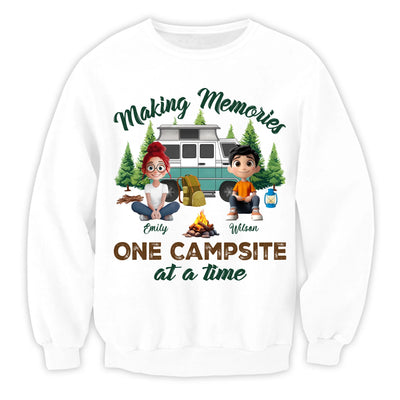 Couple Camping, Making Memories One Campsite At A Time - Personalized T-Shirt, Gift For Camping Lover