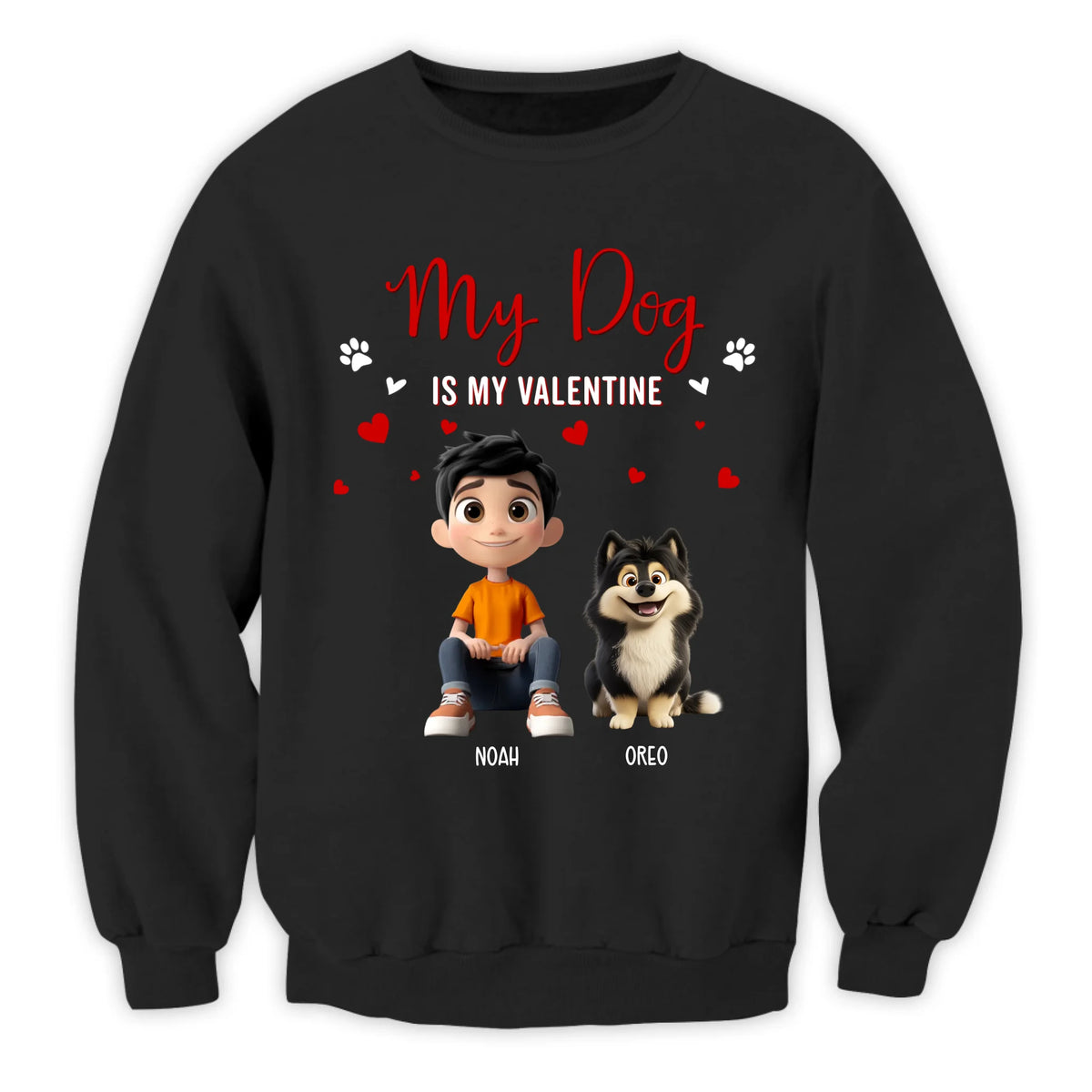 My Dog Is My Valentine - Personalized T-Shirt, Gift For Dog Mom, Dog Dad