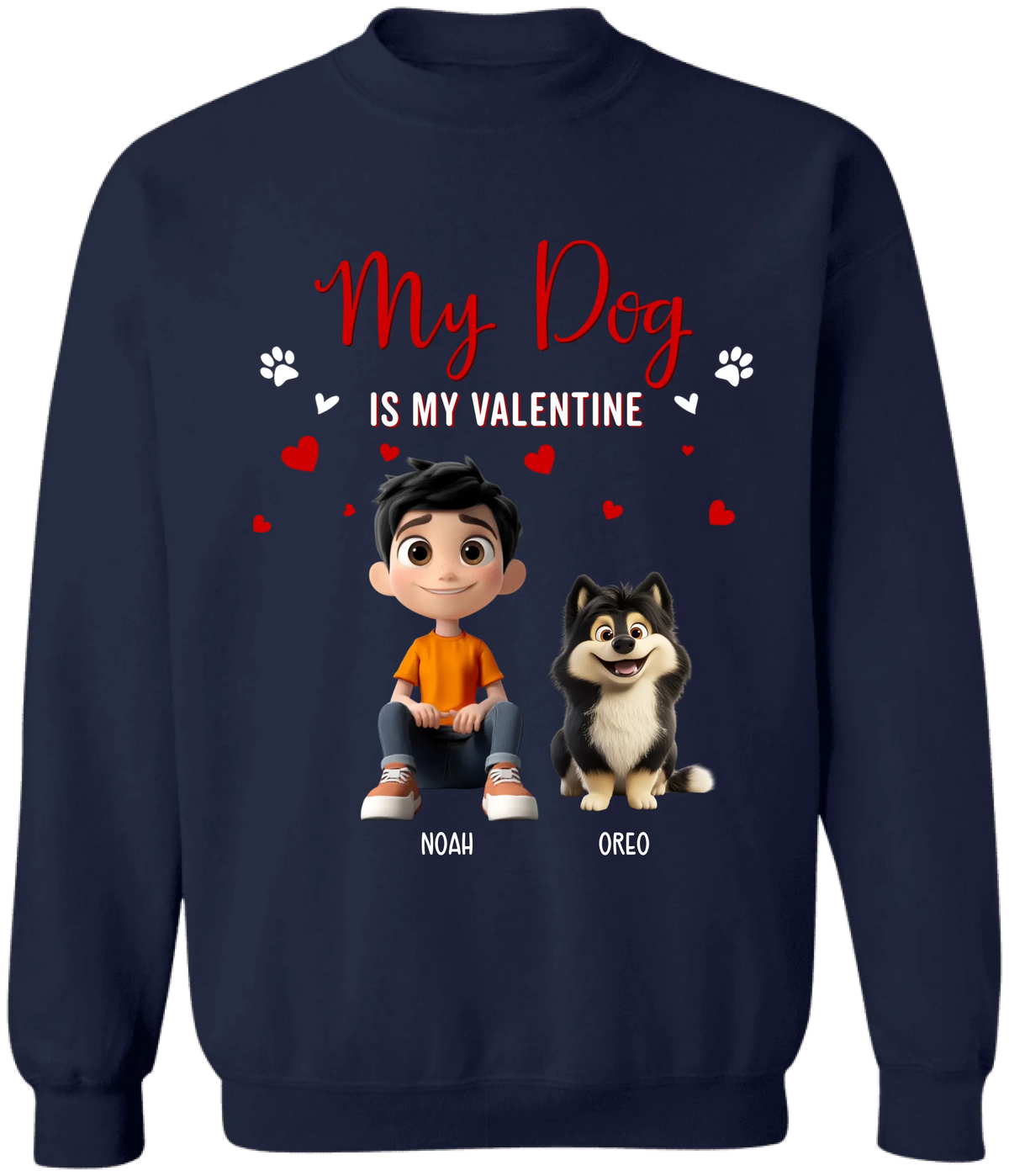 My Dog Is My Valentine - Personalized T-Shirt, Gift For Dog Mom, Dog Dad