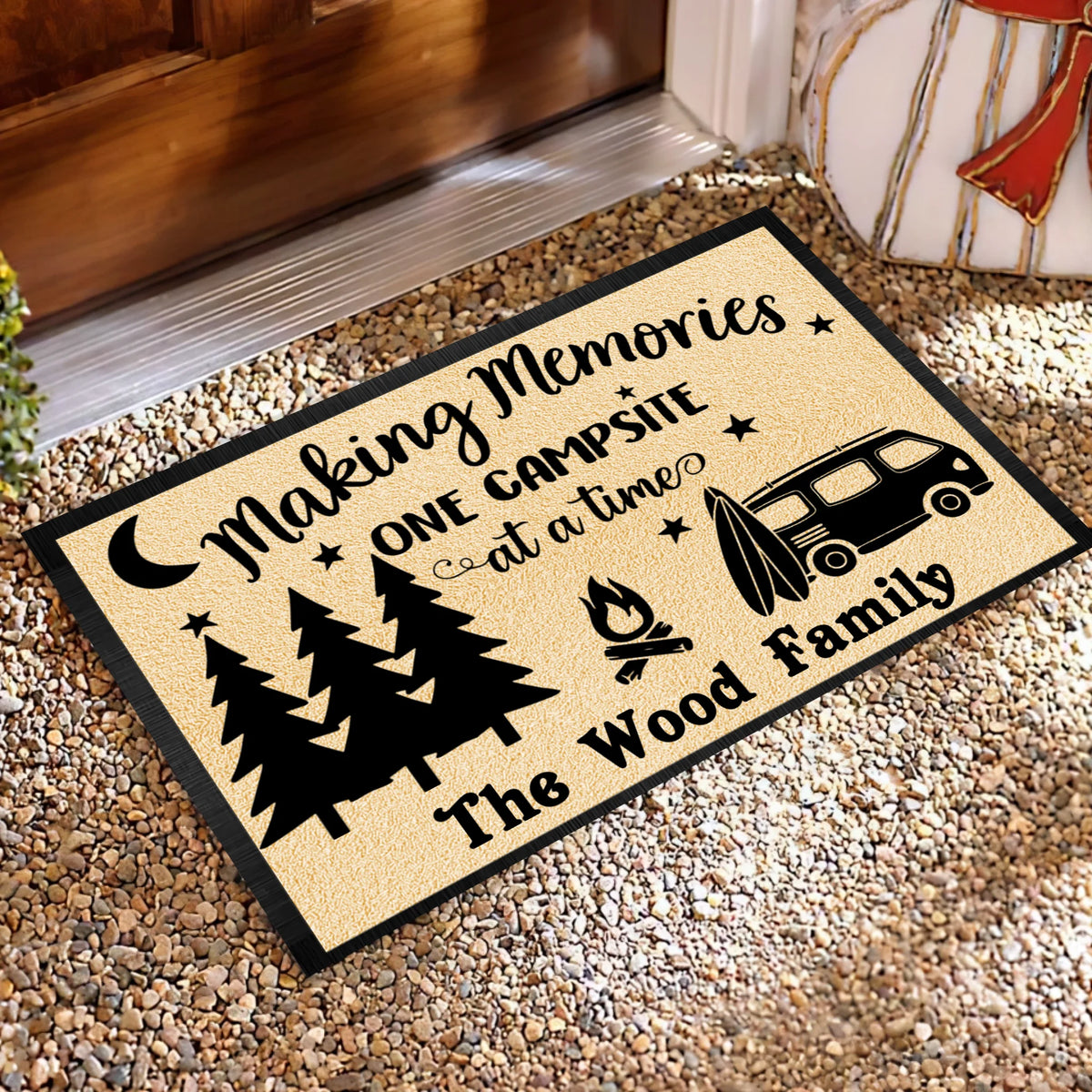 Making Memories One Campsite At A Time - Personalized Doormat, Gift For Camping Lovers - DM180