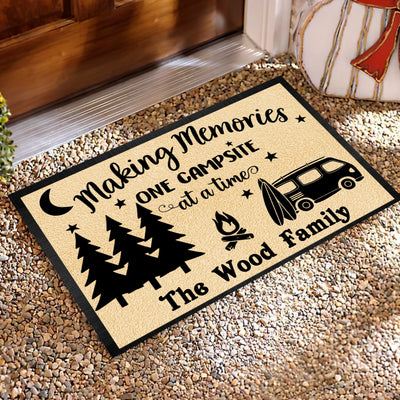 Making Memories One Campsite At A Time - Personalized Doormat, Gift For Camping Lovers - DM180