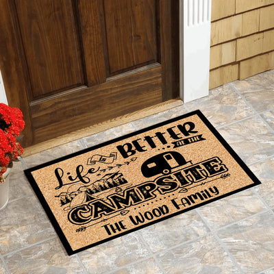 Life Is Better At The Campsite, Personalized Doormat