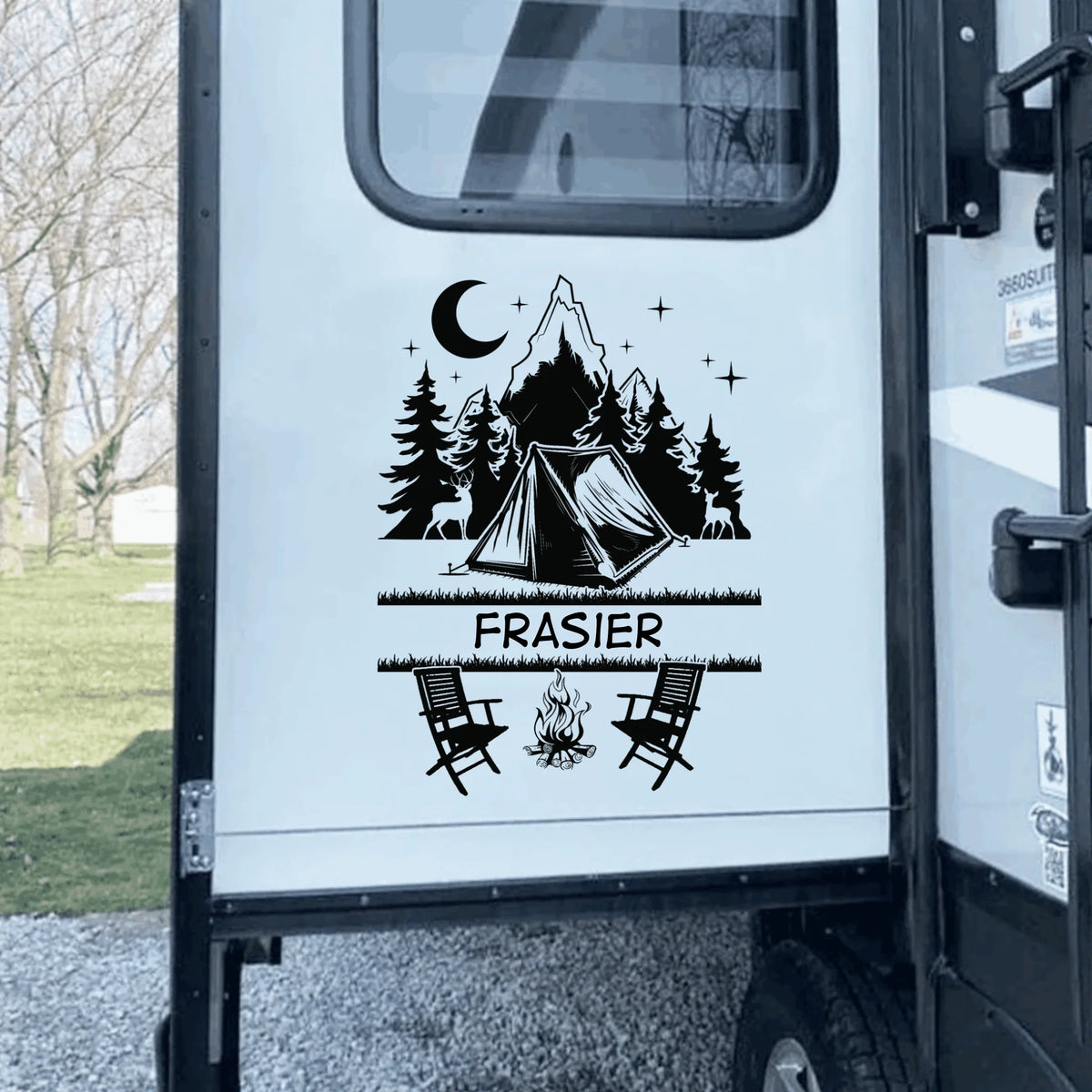 Personalized Camping Decal, Car Window Decal, Car Decal