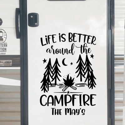 Life Is Better Around Campfire Decal