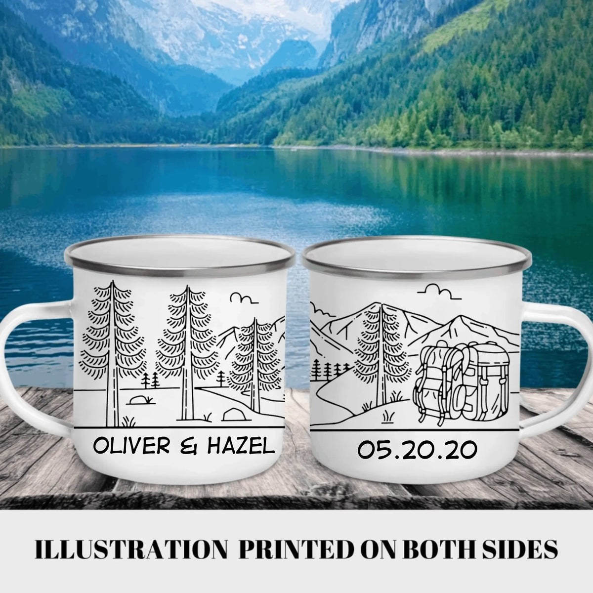 Personalized Camping Mug, Couple Camping Mug