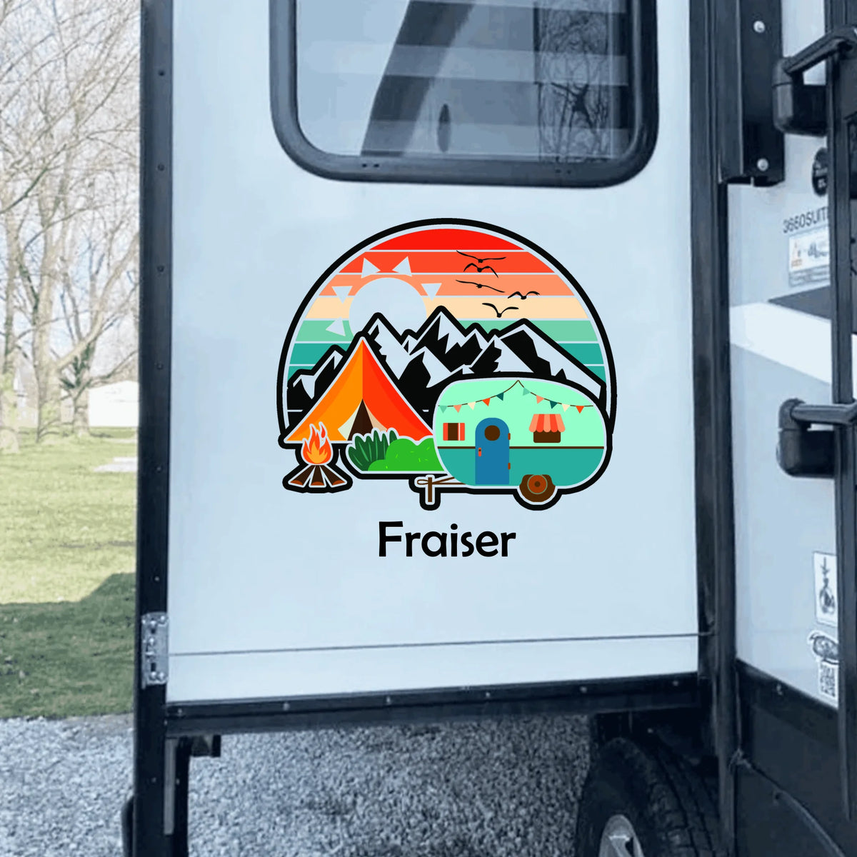 Personalized Happy Camper Decal