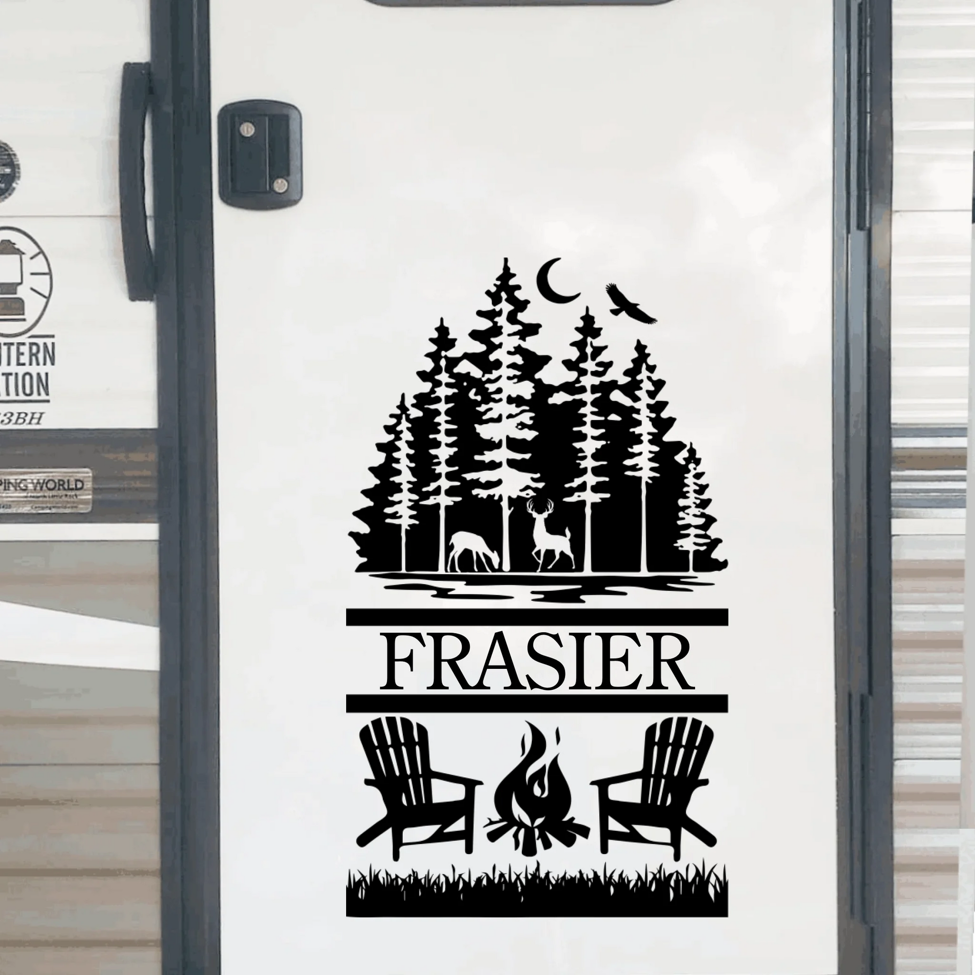 Personalized Camping Decal For RV Window, RV Slide-Out, Outdoors Decal, RV Door