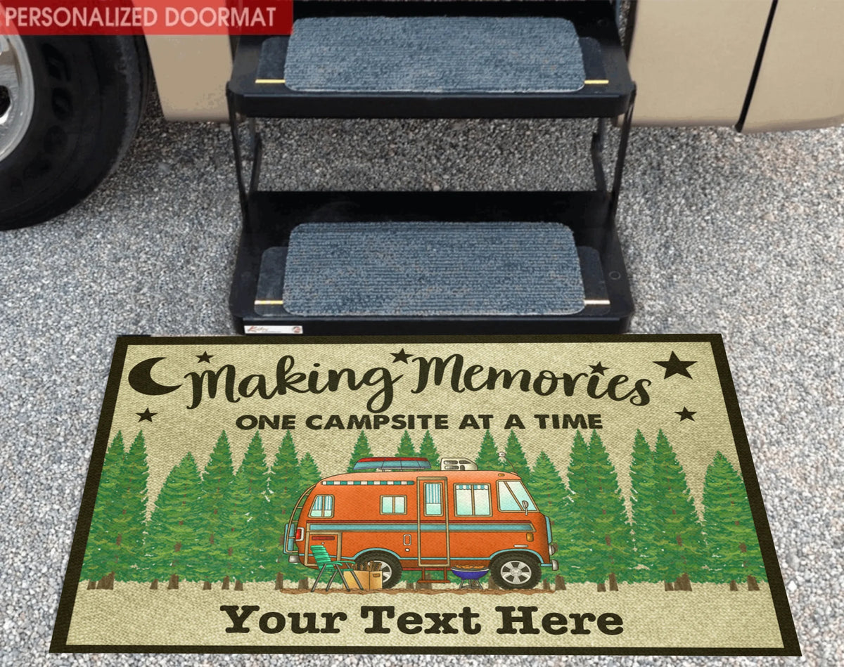 Making Memories One Campsite At A Time - Personalized Doormat