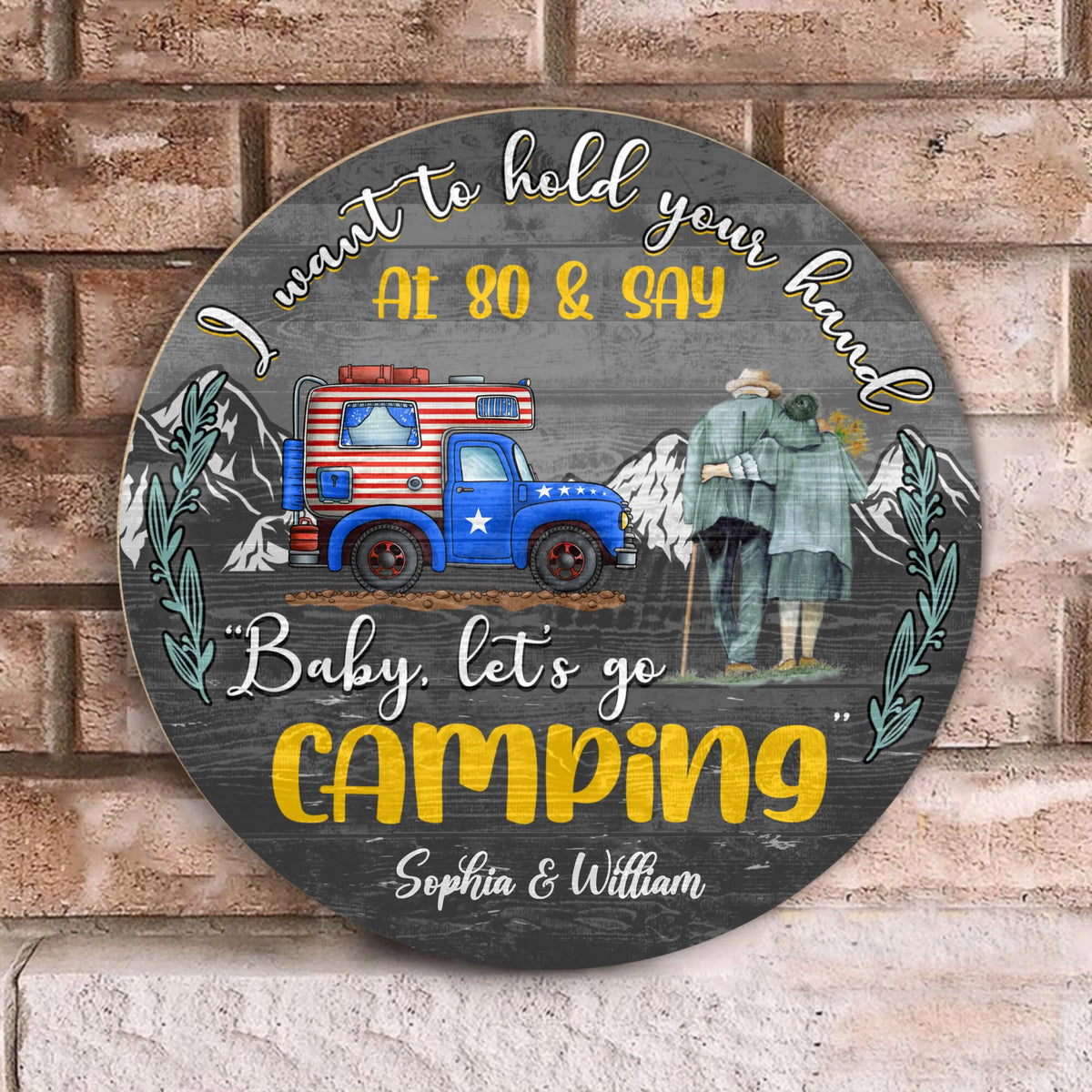 I Want To Hold Your Hand - Wooden Door Sign