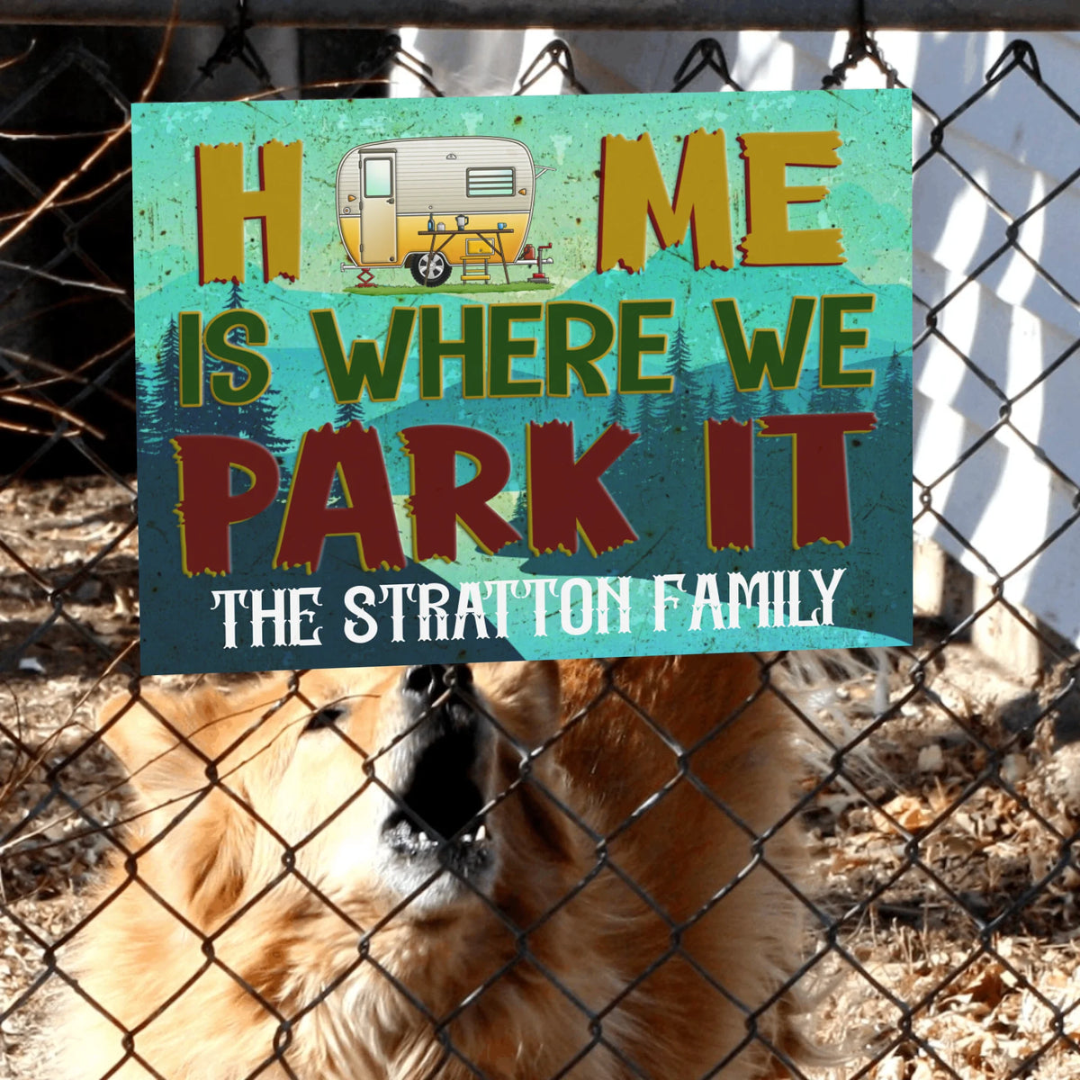 Home Is Where We Park It - Personalized Metal Sign