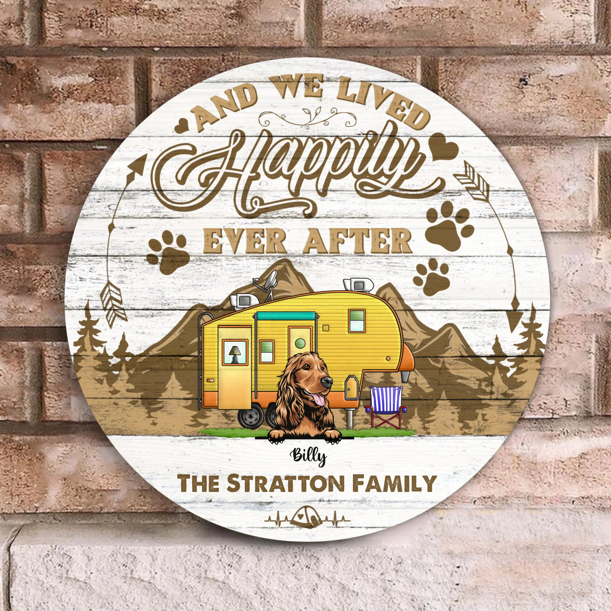 And We Lived Happily Ever After, Personalized Wooden Sign