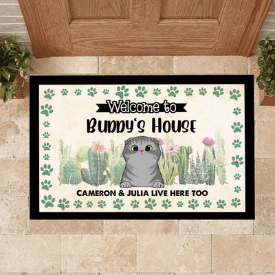 Welcome To Cat House - Personalized Doormat
