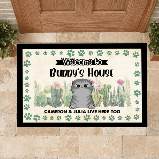 Welcome To Cat House - Personalized Doormat