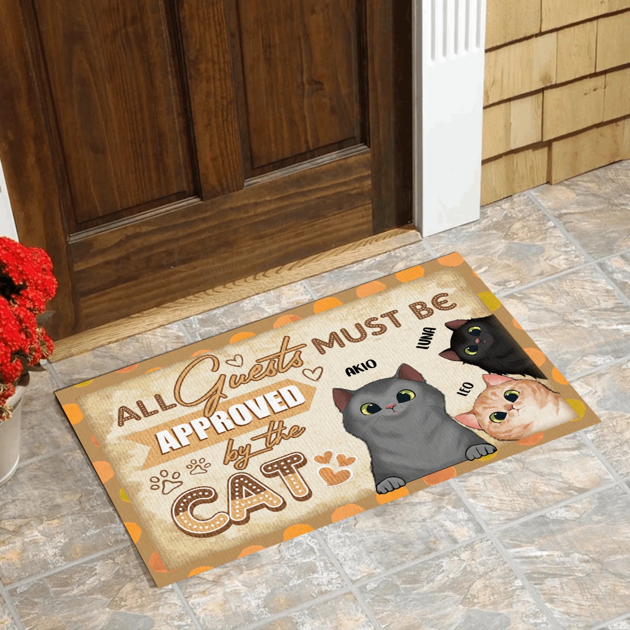 All Guest Must Be Approved By The Cat - Doormat