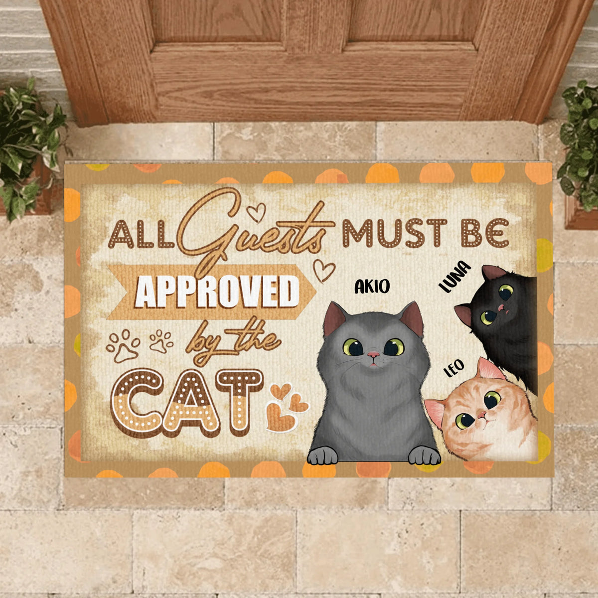 All Guest Must Be Approved By The Cat - Doormat