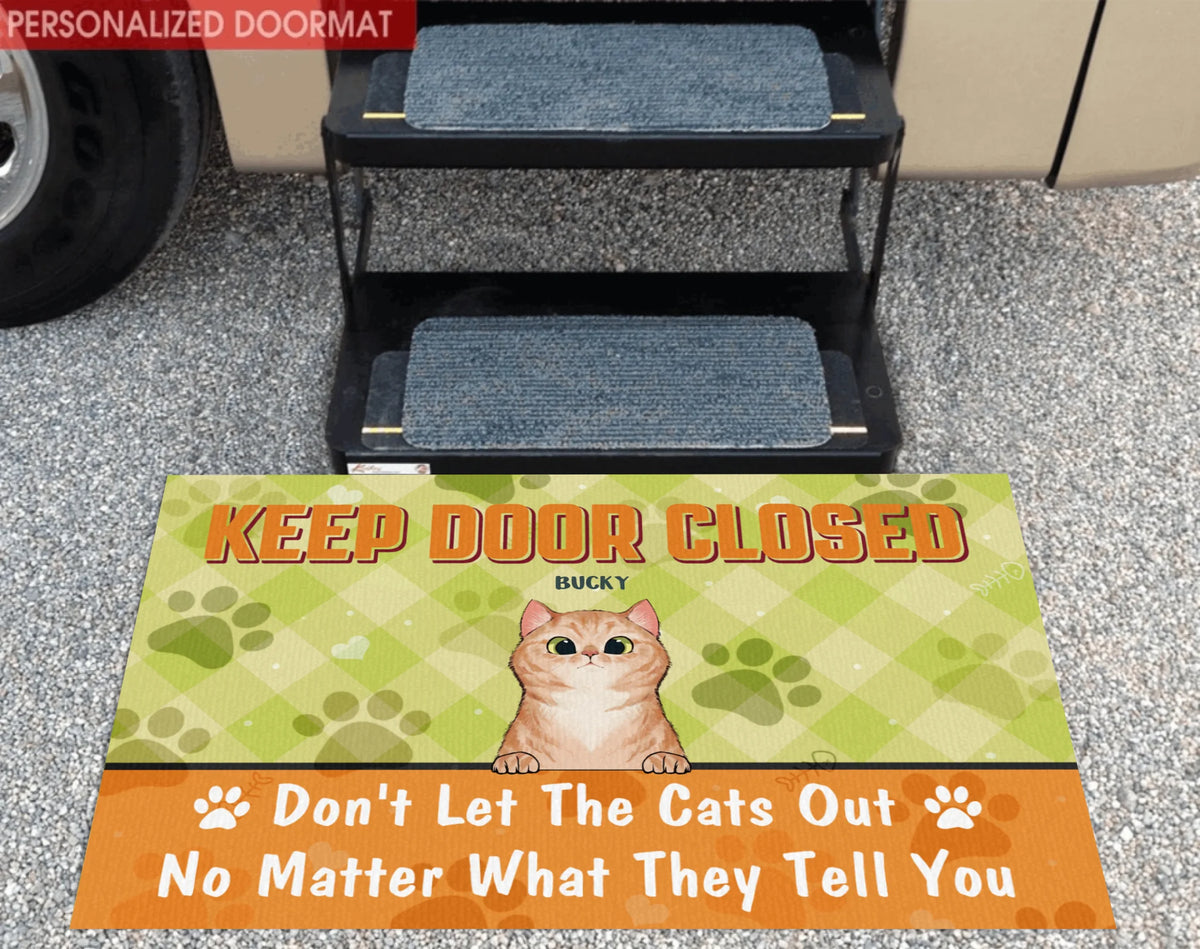Keep The Door, Personalized Doormat, Gift For Dog Lovers