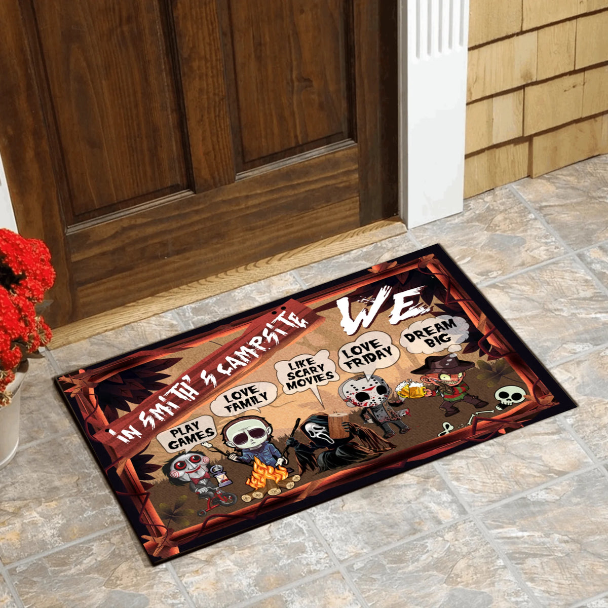 In The Campsite - Scary Doormat, Halloween Doormat, Cute Doormat, Halloween Decor