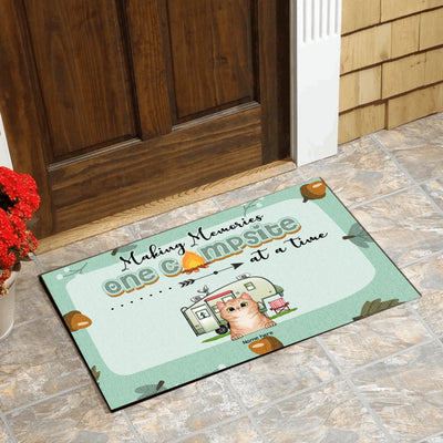 Making Memories One Campsite At A Time Personalized Cat Doormat