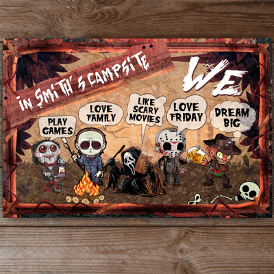 Scary & Funny - Metal Sign For Camper