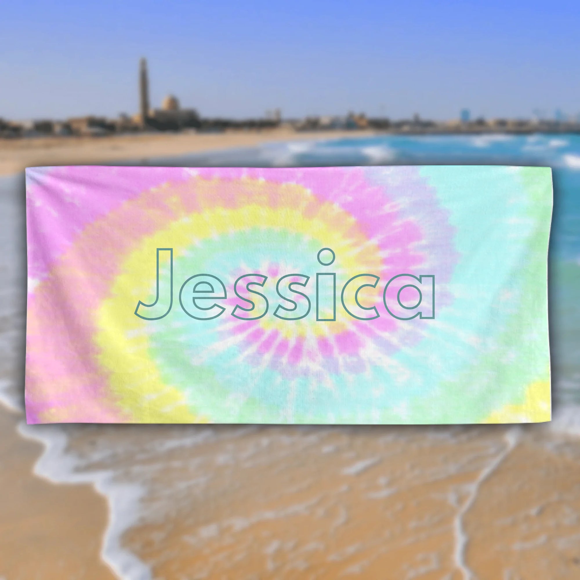 Tie-Dye Beach Towel - 60x30in