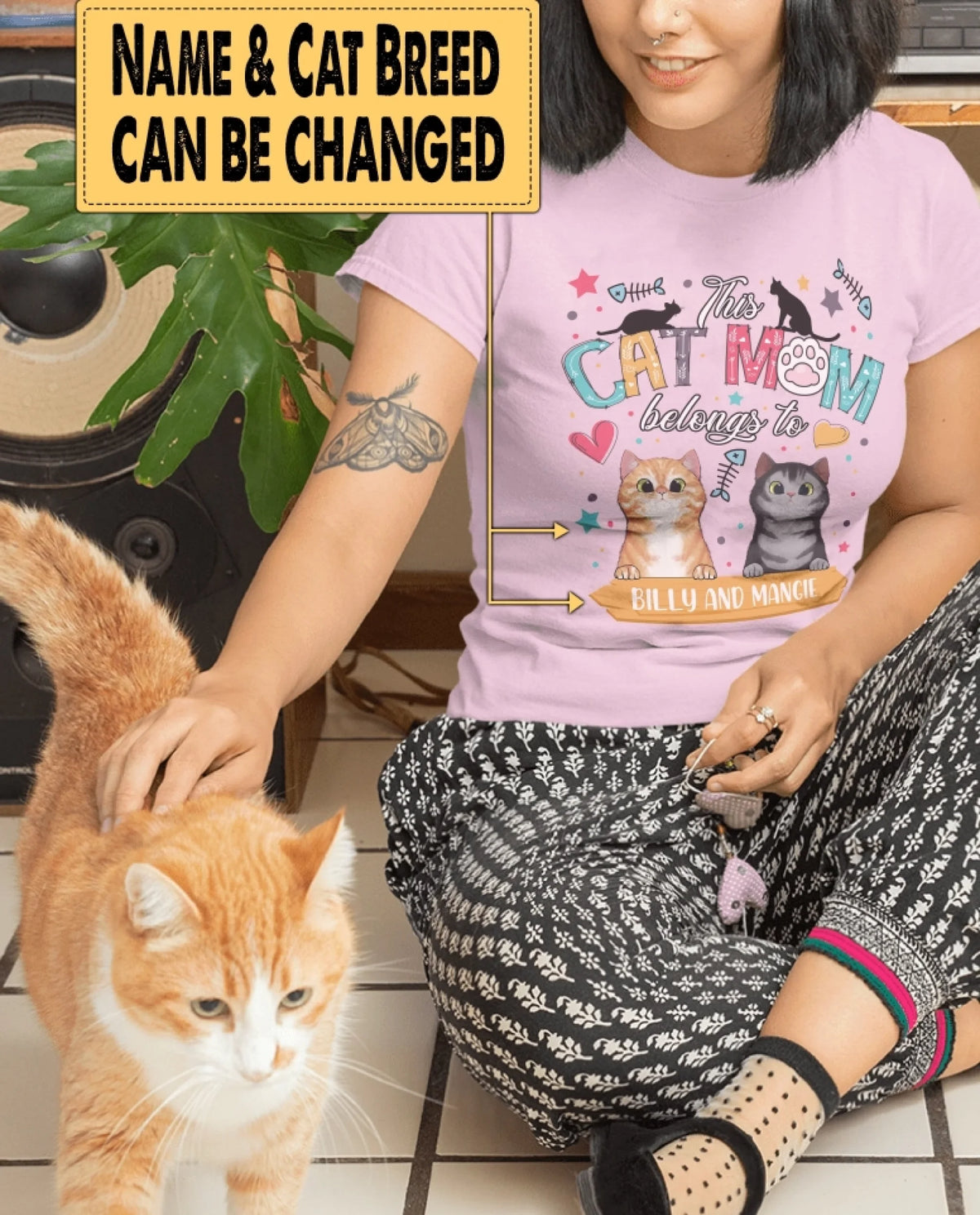 This Cat Mom Belongs To, Ladies T-Shirt