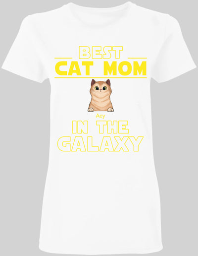 Best Cat Mom In The Galaxy - Ladies T-shirt
